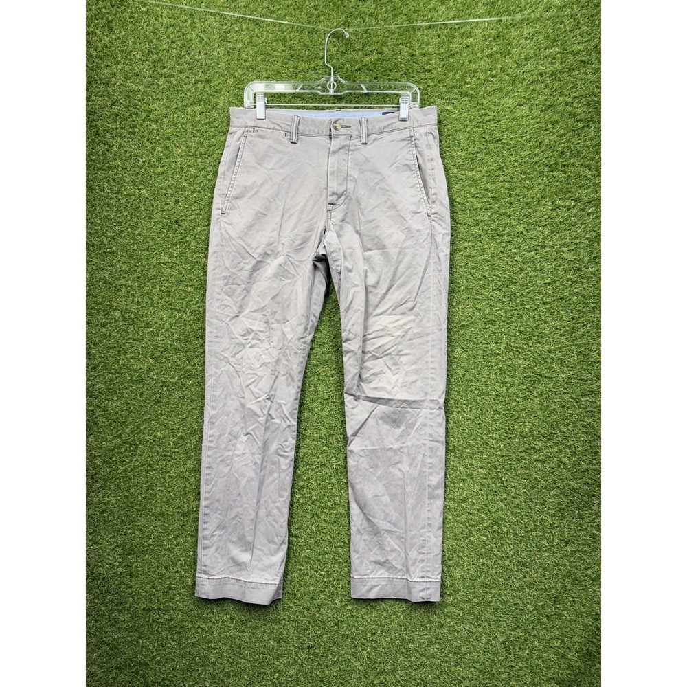 Polo Ralph Lauren Chino Pants Mens 30x30 Gray Stretch Classic Fit Casual Dress